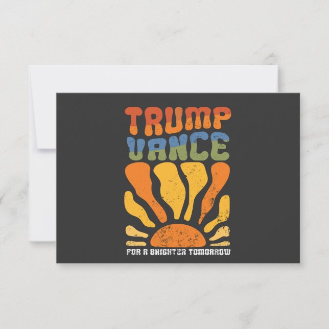 Trump Vance for a Brighter Imorgon Retro Boho Inbjudningar (Framsida)