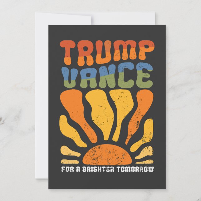 Trump Vance for a Brighter Imorgon Retro Boho Julkort (Framsida)