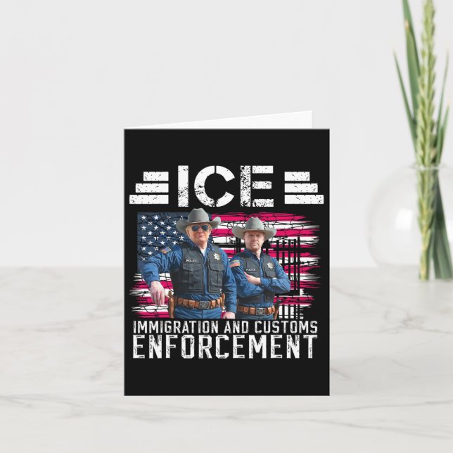 Trump Vance Ice Immigration and Anpassningsbar Enf Kort (Framsida)