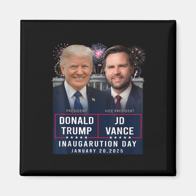Trump Vance Inauguration Day 2025 Donald Trump Jd Magnet (Framsidan)