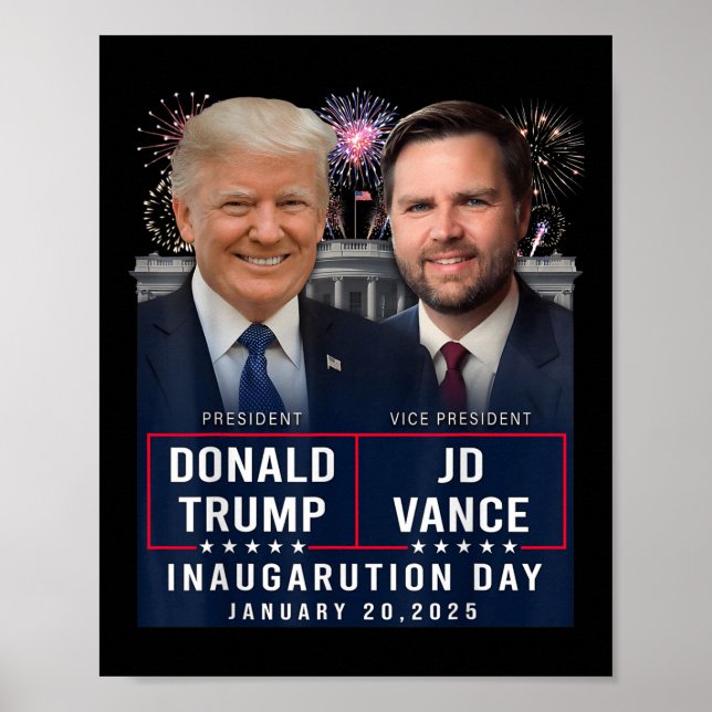 Trump Vance Inauguration Day 2025 Donald Trump Jd Poster (Framsidan)