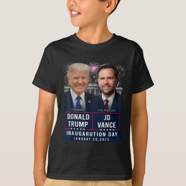 Trump Vance Inauguration Day 2025 Donald Trump Jd T Shirt (Framsida)