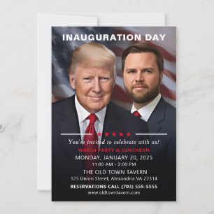 Trump Vance Inauguration Day Watch Party Inbjudningar