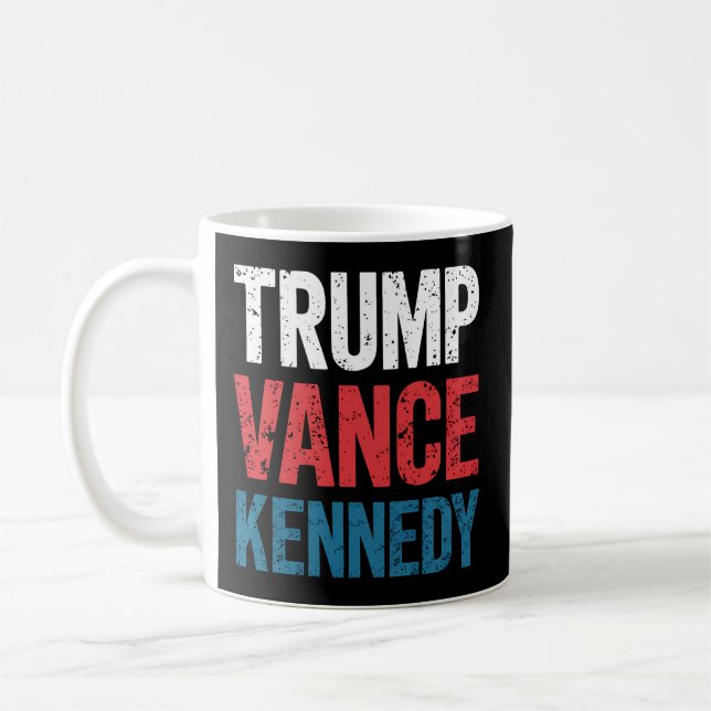 Trump Vance Kennedy 2024 års val Kaffemugg (Vänster)