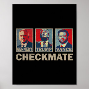 Trump Vance Kennedy Checkmate 2024 Valrepubl Poster