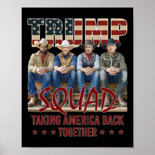 Trump Vance Kennedy Elon Squad som tar America Byc Poster