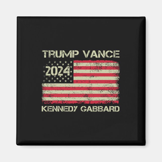 Trump Vance Kennedy Gabbyrd Schackmatt Ta Amerika Magnet (Framsidan)