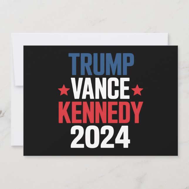 Trump Vance Kennedy President 2024 Val Inbjudningar (Framsida)