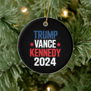 Trump Vance Kennedy President 2024 Val  Julgransprydnad Keramik