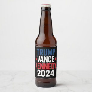 Trump Vance Kennedy President 2024 Val Ölflaska Etikett