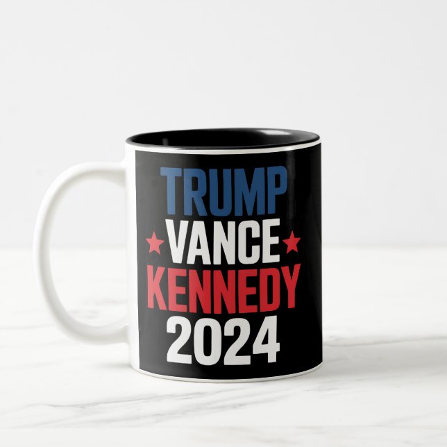 Trump Vance Kennedy President 2024 Val Två-Tonad Mugg (Vänster)