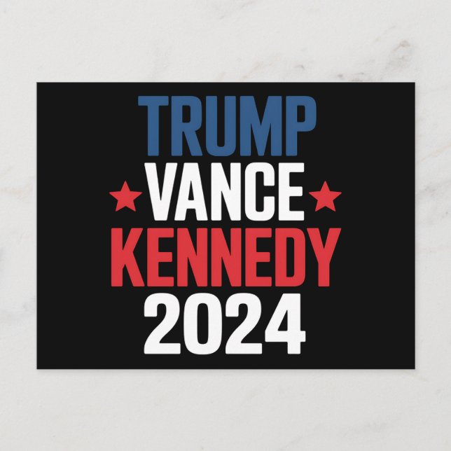 Trump Vance Kennedy President 2024 Val Vykort (Framsida)
