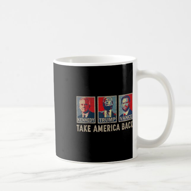 Trump Vance Kennedy Schackmatt 2024 Val Republ Kaffemugg (Höger)