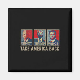 Trump Vance Kennedy Schackmatt 2024 Val Republ Magnet
