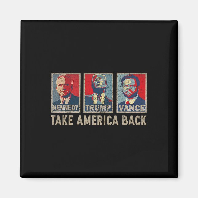 Trump Vance Kennedy Schackmatt 2024 Val Republ Magnet (Framsidan)