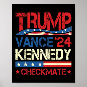 Trump Vance Kennedy Schackmatt 2025 Val Republik Poster