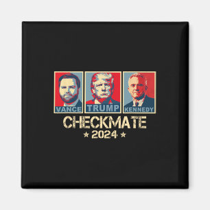 Trump Vance Kennedy Schackmatt 2025 Val Republikan Magnet