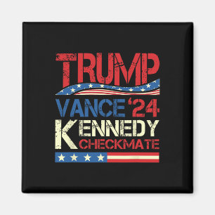 Trump Vance Kennedy Schackmatt 2025 Val Republikan Magnet