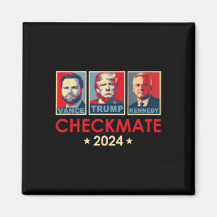 Trump Vance Kennedy Schackmatt 2025 Val Republikan Magnet
