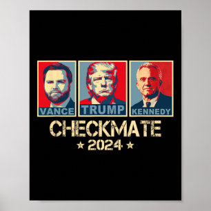 Trump Vance Kennedy Schackmatt 2025 Val Republikan Poster