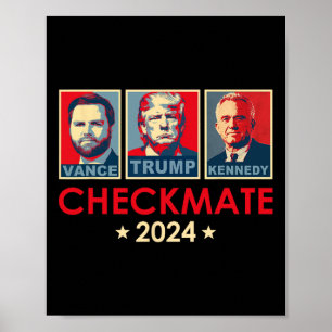 Trump Vance Kennedy Schackmatt 2025 Val Republikan Poster