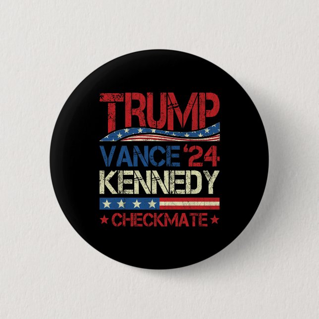 Trump Vance Kennedy Schackmatt Val Republikansk  Knapp (Framsida)