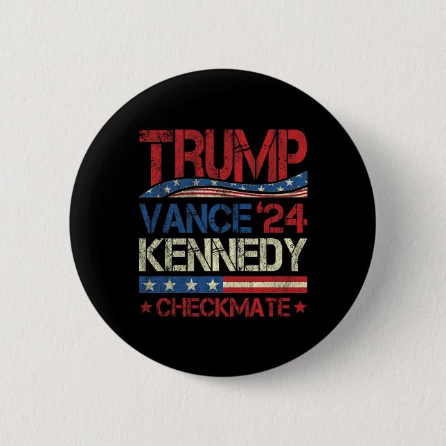 Trump Vance Kennedy Schackmatt Val Republikansk  Knapp (Framsida)
