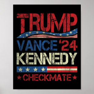 Trump Vance Kennedy Schackmatt Val Republikansk Poster