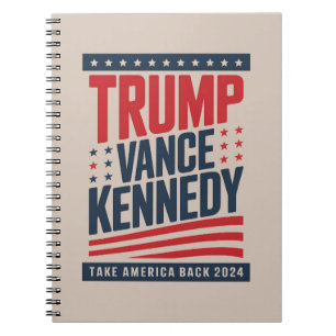 Trump Vance Kennedy Ta Amerika Tillbaka 2024 Anteckningsbok