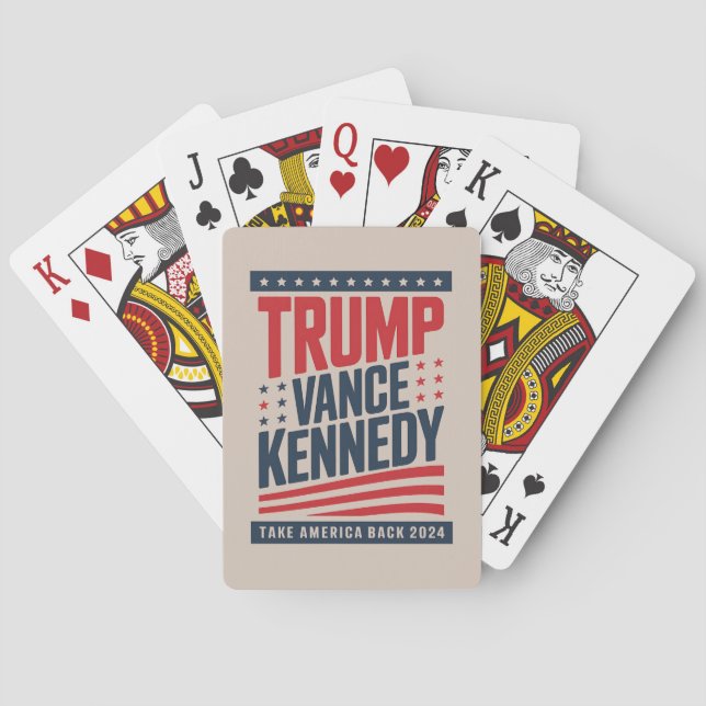 Trump Vance Kennedy, ta Amerika tillbaka 2024 Casinokort (Baksidan)