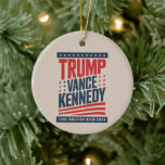 Trump Vance Kennedy, ta Amerika tillbaka 2024 Julgransprydnad Keramik<br><div class="desc">Trump Vance Kennedy Ta Amerika tillbaka 2024 Val</div>
