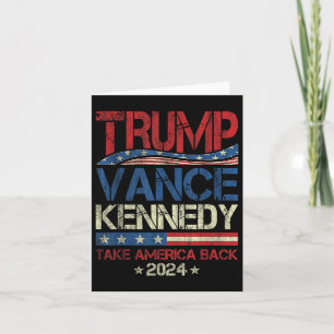 Trump Vance Kennedy Ta Amerika tillbaka 2024 Val Kort