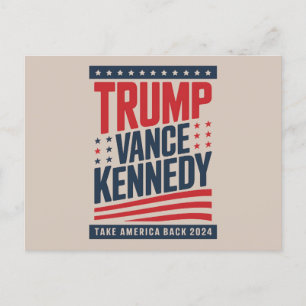 Trump Vance Kennedy Ta Amerika Tillbaka 2024 Vykort