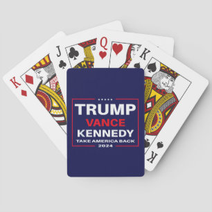 Trump Vance Kennedy tar Amerika tillbaka blått Casinokort