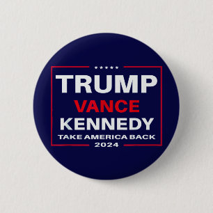 Trump Vance Kennedy tar Amerika tillbaka blått Knapp