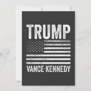 Trump Vance Kennedy Val 2024 American Flagga Julkort