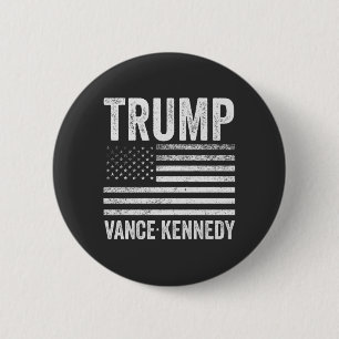 Trump Vance Kennedy Val 2024 American Flagga Knapp
