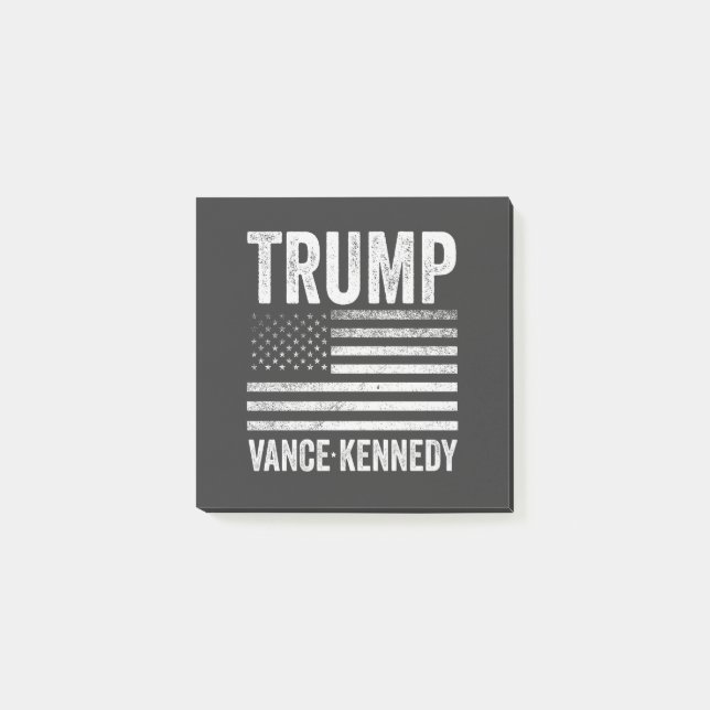 Trump Vance Kennedy Val 2024 American Flagga Post-it Block (Framsida)