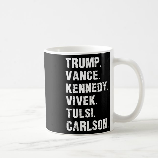 Trump Vance Kennedy Vivek Tulsi Carlson Kaffemugg (Höger)