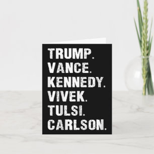 Trump Vance Kennedy Vivek Tulsi Carlson Kort