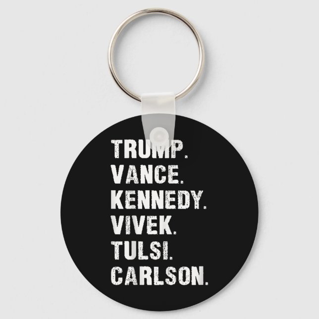 Trump Vance Kennedy Vivek Tulsi Carlson Nyckelring (Framsida)