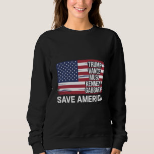 Trump Vance Musk Kennedy Gabbard 2024 Rädda Amerik T Shirt