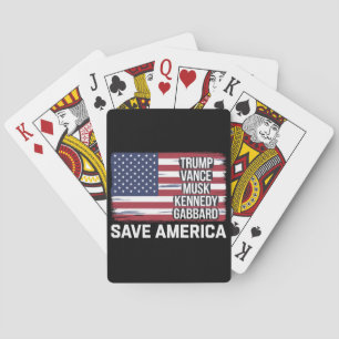 Trump Vance Musk Kennedy Gabbard 2024 Spara Americ Casinokort