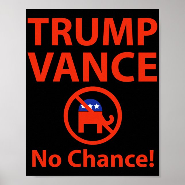 Trump Vance No Chance Poster (Framsidan)