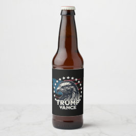 Trump Vance Ölflaska Etikett