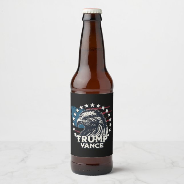Trump Vance Ölflaska Etikett (Framsida)