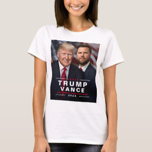 Trump Vance Photo 2024 President Kampanj T Shirt