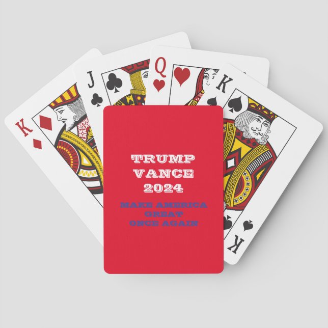 Trump - Vance poker-kort Casinokort (Baksidan)