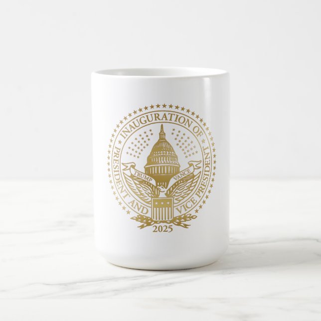 Trump Vance President Inaugural Logotyp Inaugurati Kaffemugg (Center)
