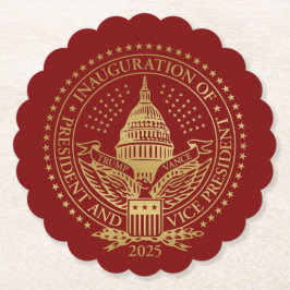 Trump Vance President Inaugural Logotyp Inaugurati Underlägg Papper